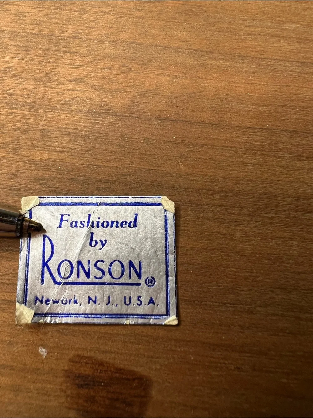 Vintage Ronson Wooden Trinket Box Silver-Plated Feet & Lid Accent | Made in USA